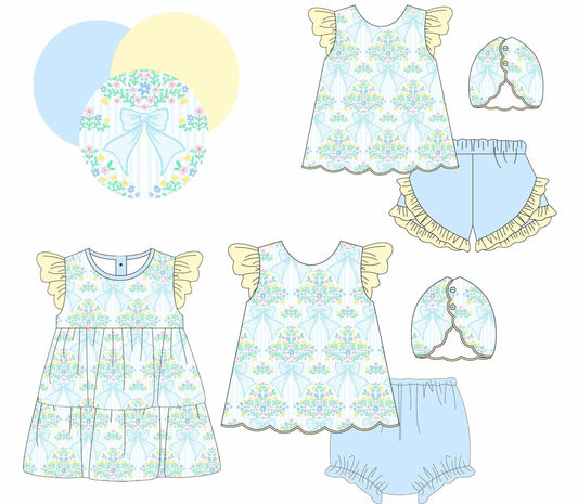 Custom moq 8 mix size eta 6-8weeks baby girl clothes short sleeve shorts sets and briefs sets and dress -25.9.11