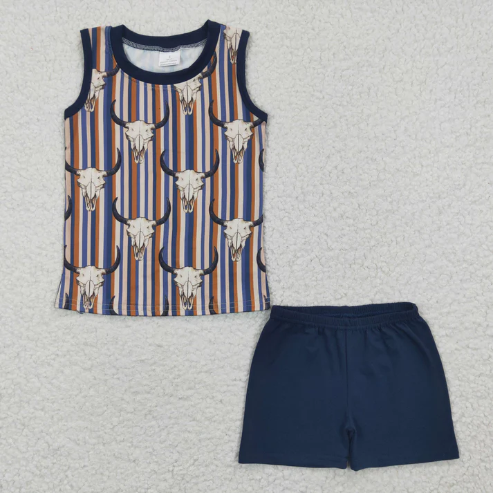 RTS NO MOQ Baby boy clothes Short Sleeve shorts Suit