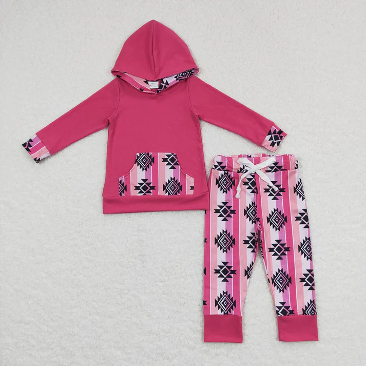 RTS Sibling baby boy and girls clothes hooded long Sleeve pants sets