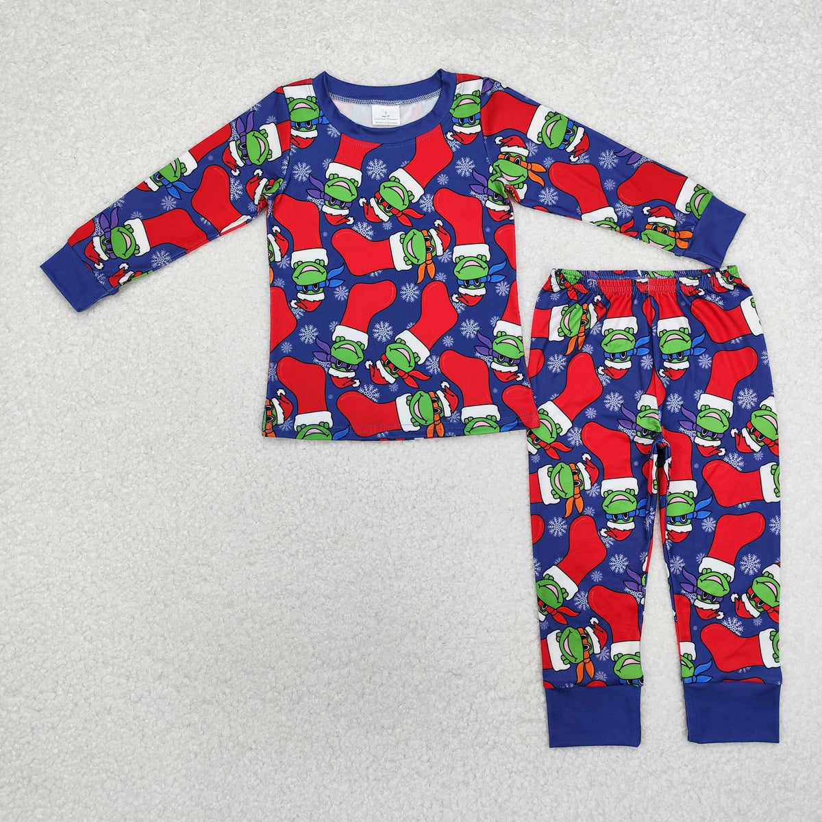 RTS NO MOQ ETA 5/7days Arrived BLP0870 Boys blue long-sleeved pants pajamas set