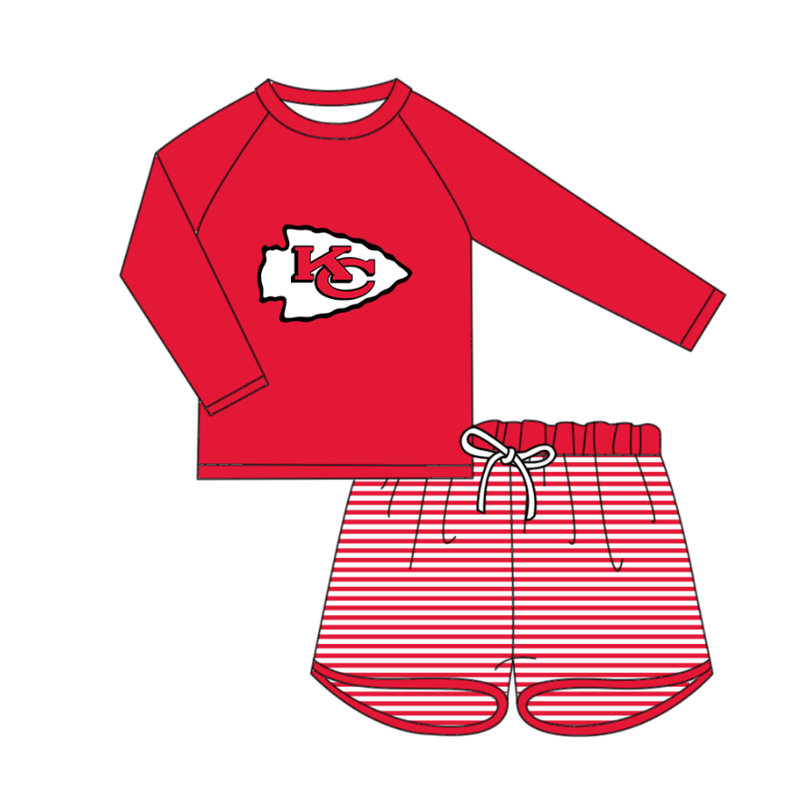 Custom moq 5 mix size milk silk baby boy clothes summer team red long sleeve shorts sets and swimsuit and romper