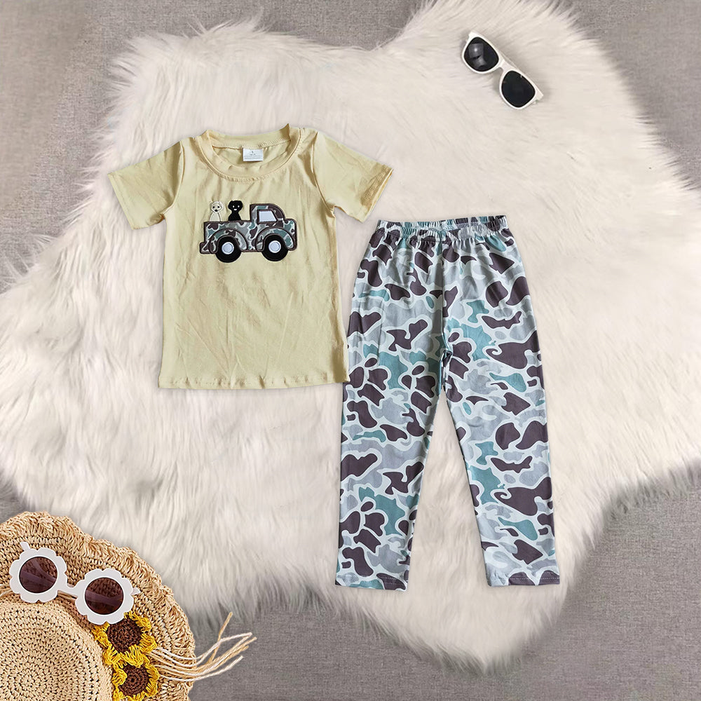 RTS NO MOQ Girls short sleeve pants Sets