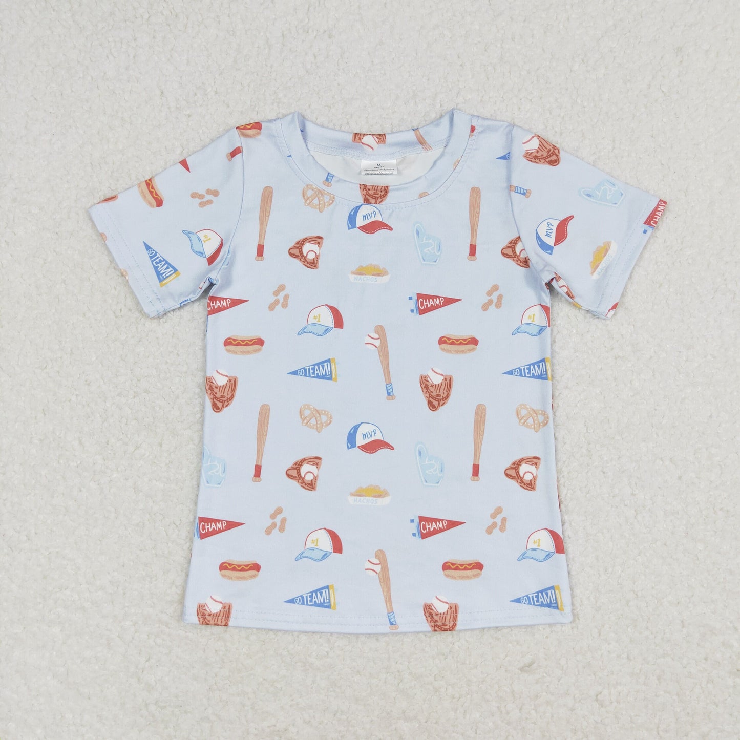 rts no moq BT0665 Baseball Hat Pocket Short Sleeve Top