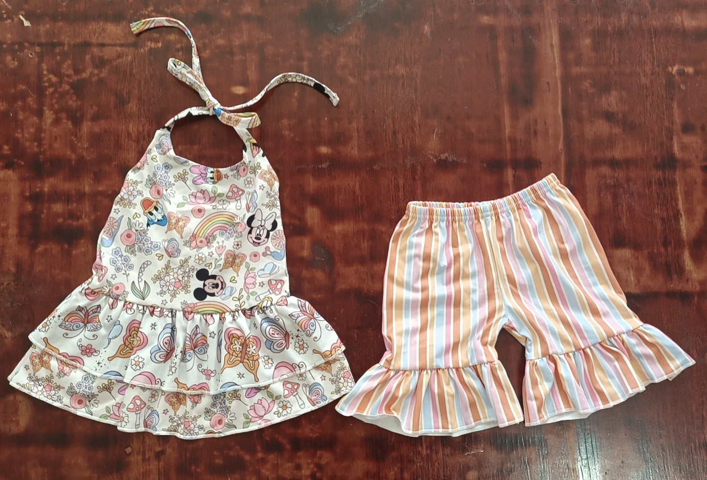 Summer suspender girl suit
