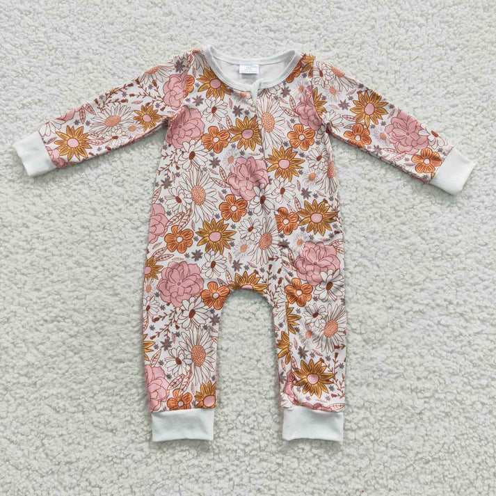 RTS NO MOQ Sibling Baby girls clothes floral long-sleeved trousers suit & rompers