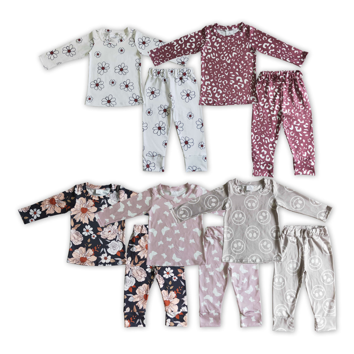 RTS NO MOQ Baby Girls Clothes long-sleeved pants set