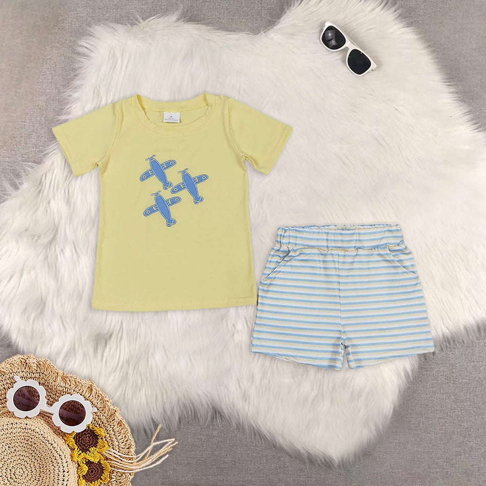 Baby Boys Shirt Shorts Summer embroidery Rompers Outfits Clothes Sets