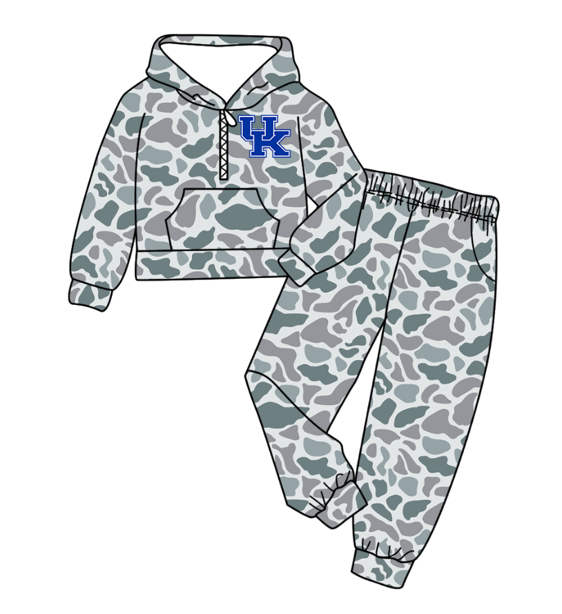 Custom moq 5 mix size milk silk summer teams baby girls clothes camouflage hooded long sleeve pants sets and hooded long sleeve top and short top and dress and shorts and romper-25.9.2