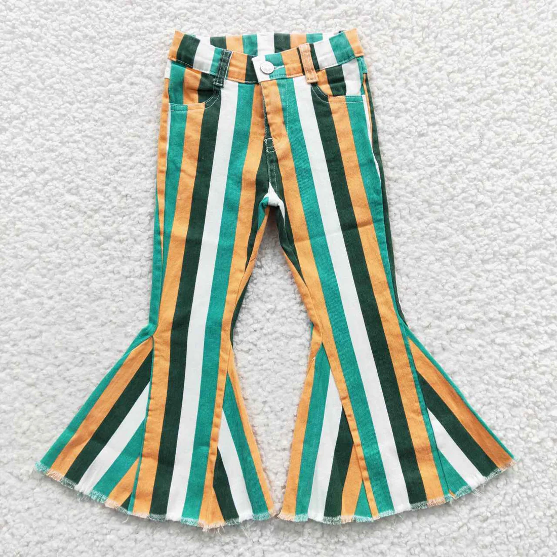 RTS NO MOQ Sibling Baby Girls Clothes Jeans Flared & Ripped