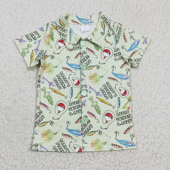 RTS NO MOQ baby boy clothes short-sleeved tops