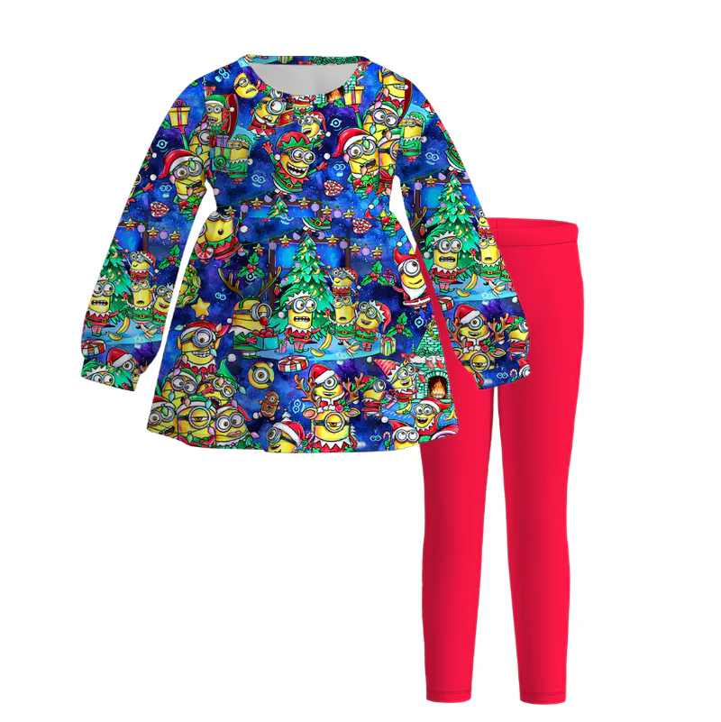 Custom moq 5 each style eta 6-7weeks baby girl clothes long sleeve pants sets 1 and sets 4-25.7.14