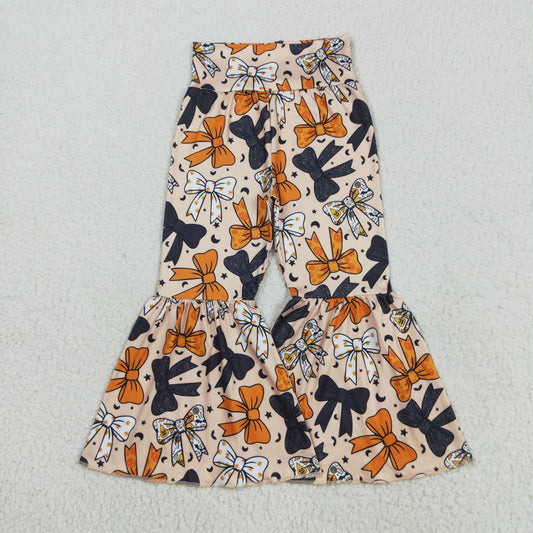 RTS NO MOQ（In Stock) P0776 Halloween bow pattern moon trousers