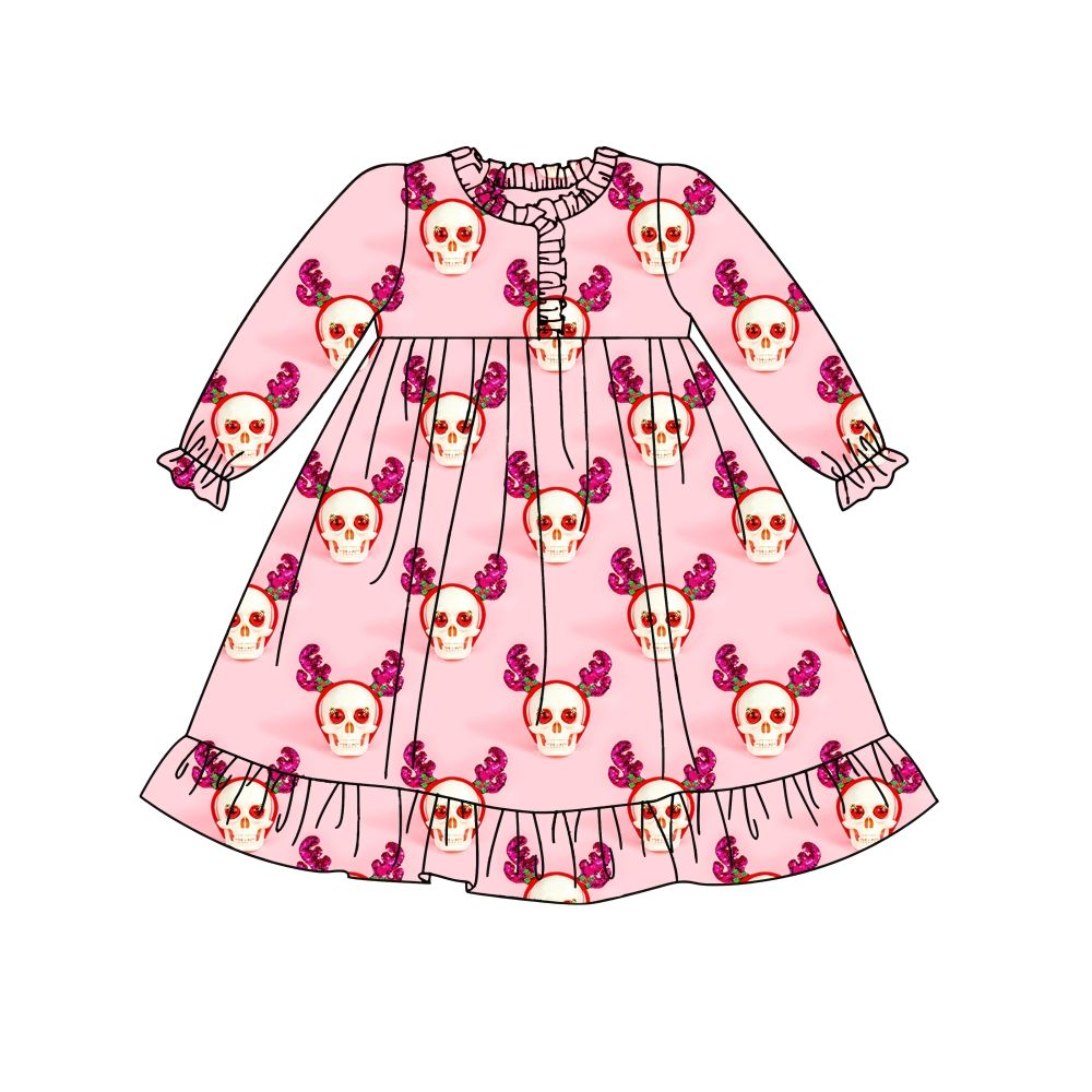 Custom moq 5 each style eta 6-7weeks baby girl clothes long sleeve dress-25.8.4
