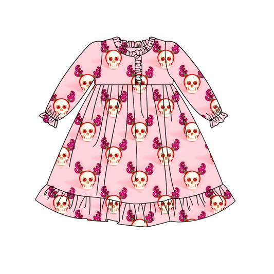 Custom moq 5 each style eta 6-7weeks baby girl clothes long sleeve dress-25.8.4