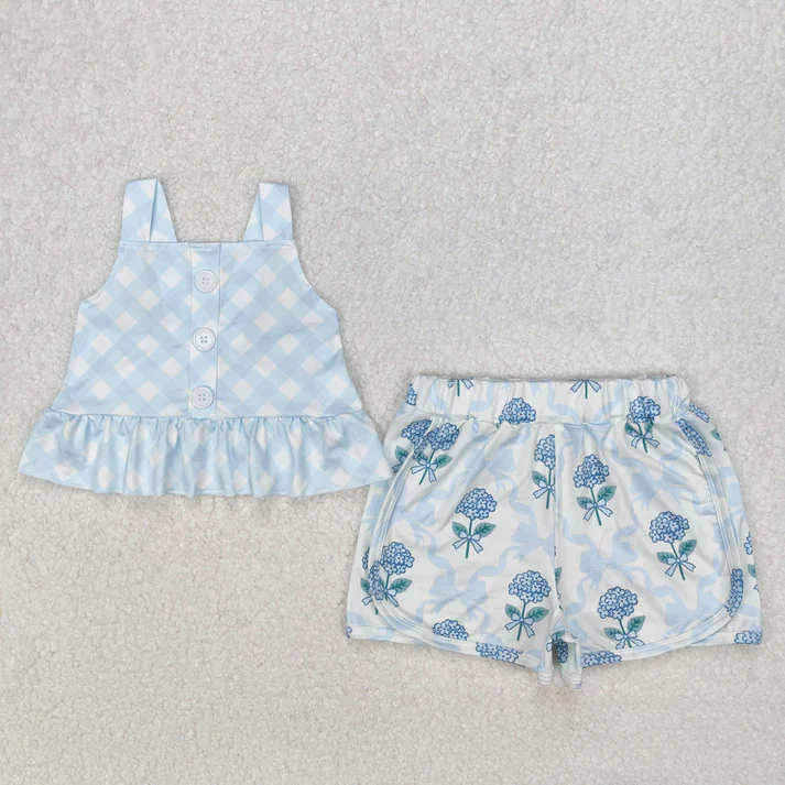 Sibling Baby Girls clothes Flowers Summer Sibling Sister Clothes Sets