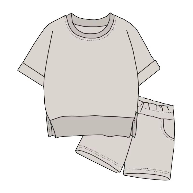 Custom moq 5 each style eta 6-7weeks baby girl clothes short sleeve shorts sets-25.7.24