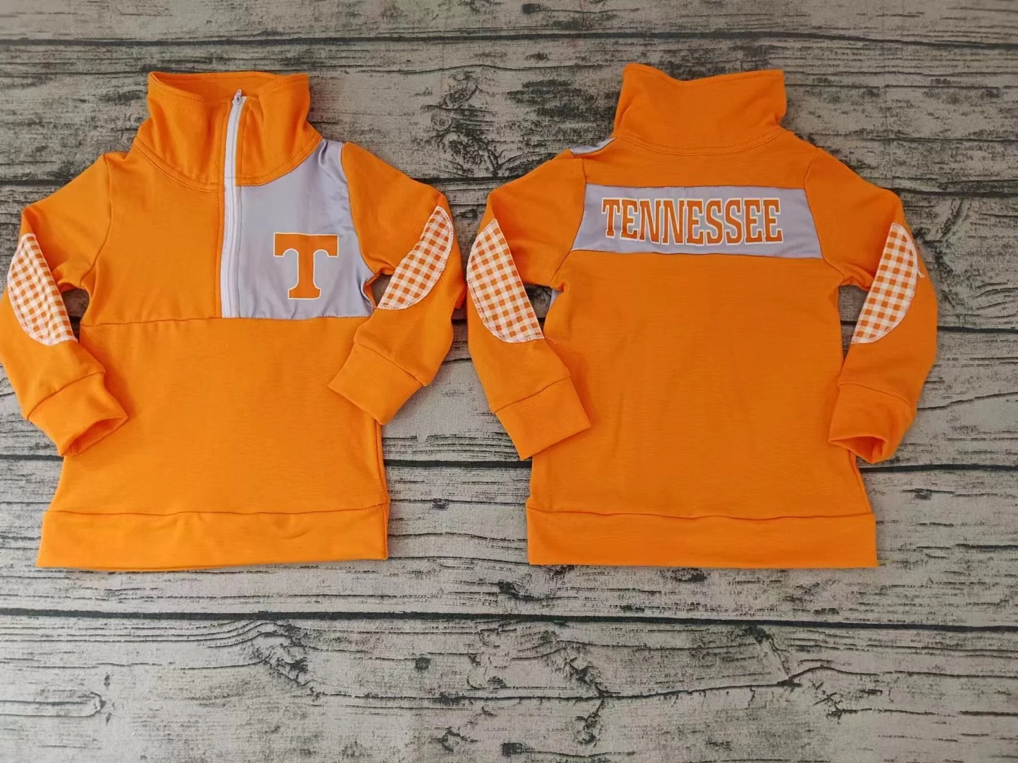 Deadline August 19 custom no moq  eta 6-7weeks boys  Orange Long Sleeve Zip-Up Sweatshirt