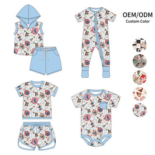 Custom moq 5 each style eta 6-7weeks baby girl clothes short sleeve shorts sets and sets 2 and romper 1 and romper 2-25.7.14