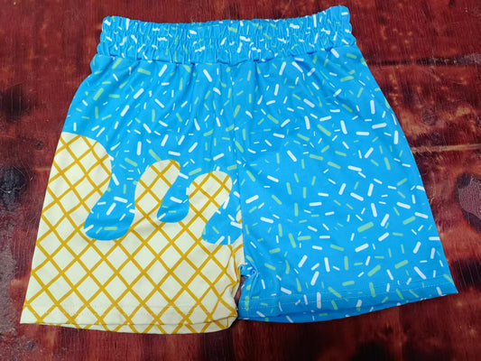 Custom moq 3 eta 6-7weeks kids clothes blue and green Beach Summer Shorts-25.5.12