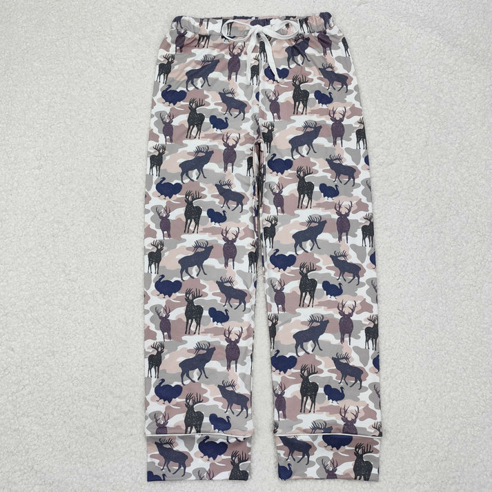 RTS NO MOQ Sibling adult clothes milk silk camouflage duck adult long pants