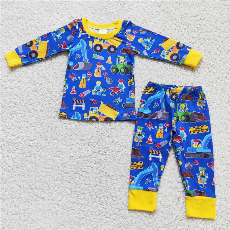RTS NO MOQ Excavator Christmas Tree Long Sleeve Suit