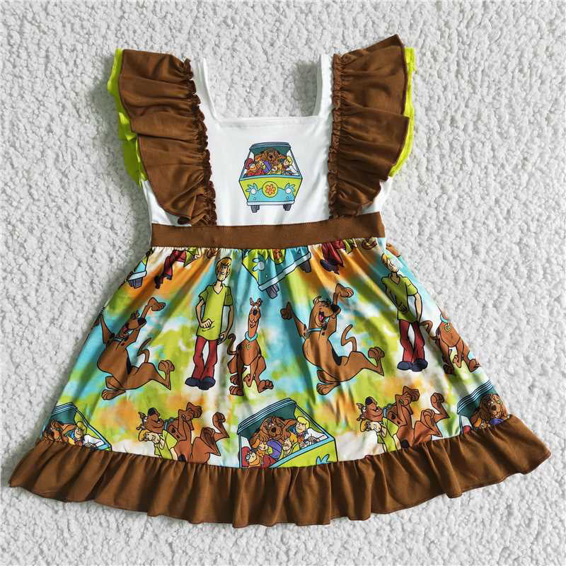 Cute Clothes GSD0001 Brown Summer Sleeveless Dress for Baby Girl
