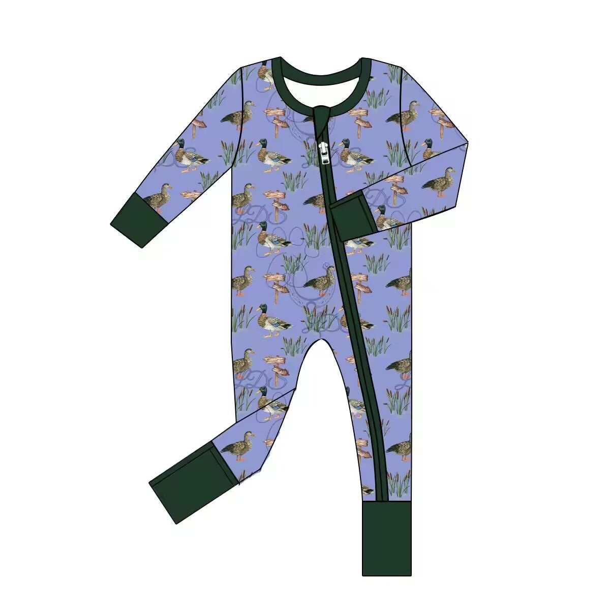 Custom moq 3 eta 6-8 weeks  Duck Waterweed Blue Purple Long Socks Climbing Suit