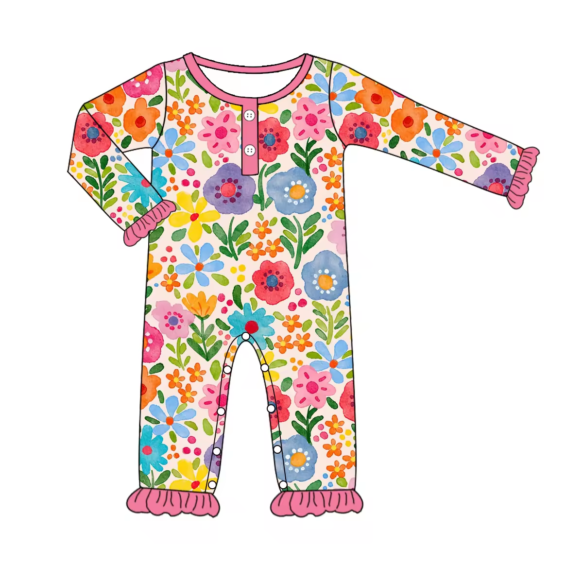 Custom moq 3 mix size eta 6-8 weeks Cream style floral pink mixed set