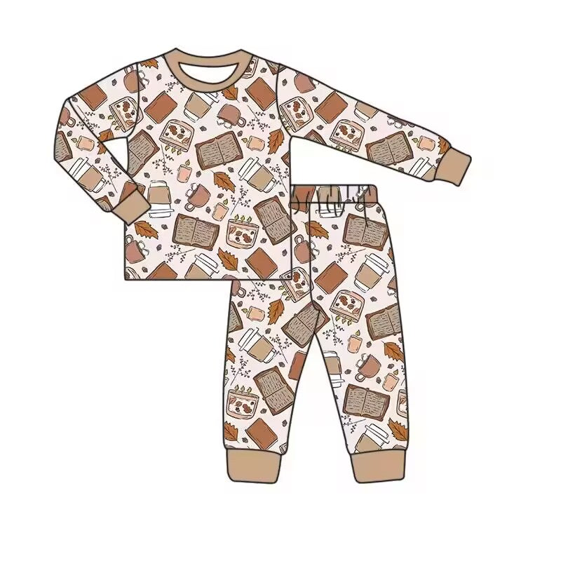 Custom moq 3 eta 6-8weeks Water Cup-Book Brown Long Sleeve Suit