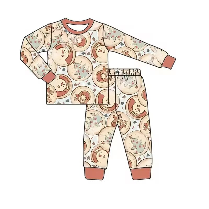 Custom moq 3 eta 6-8weeks  Bubble Ball Elk-Christmas Tree Bean Paste Powder Long Sleeve Suit
