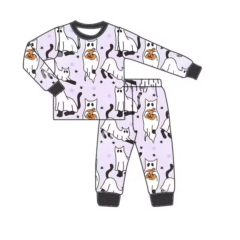Custom moq 3 eta 6-8weeks Cat ghost taro purple long sleeve suit