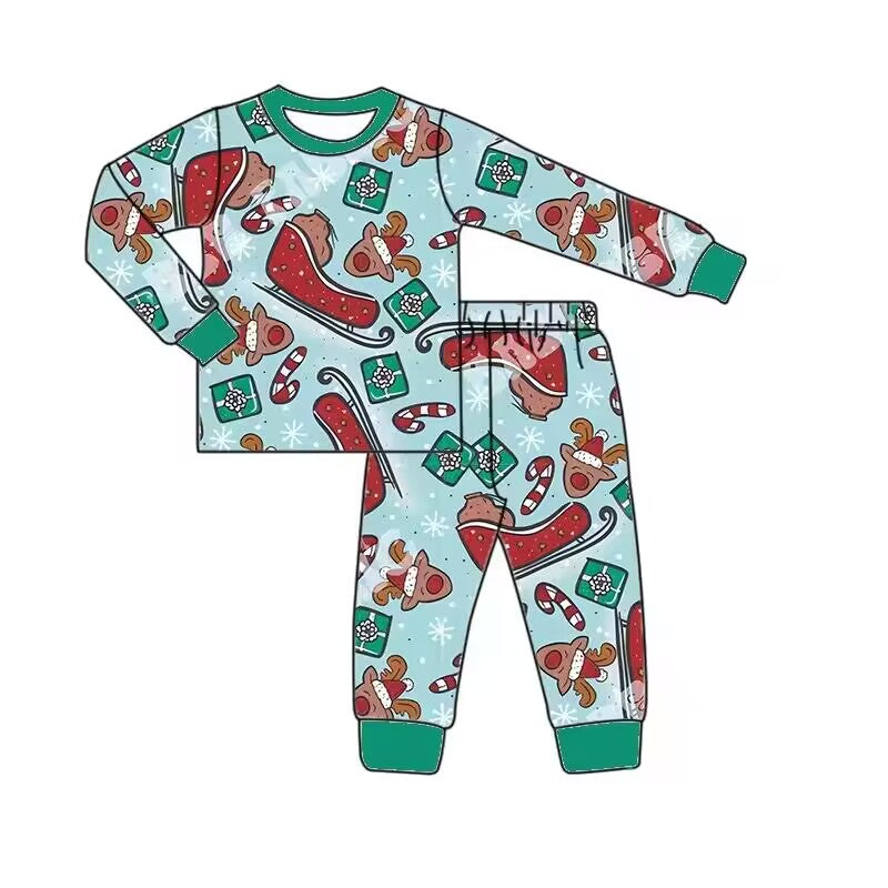 Custom moq 3 eta 6-8weeks Sled Elk Green Long Sleeve Outfit