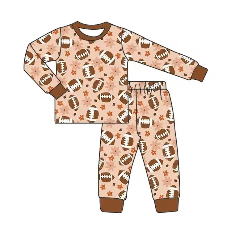 Custom moq 3 eta 7/8week moq 5 eta /4/5week Brown long-sleeved suit with pudding oval pattern