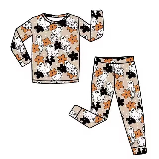 Custom moq 3 eta 6-8weeks Ghost and flower light brown suit