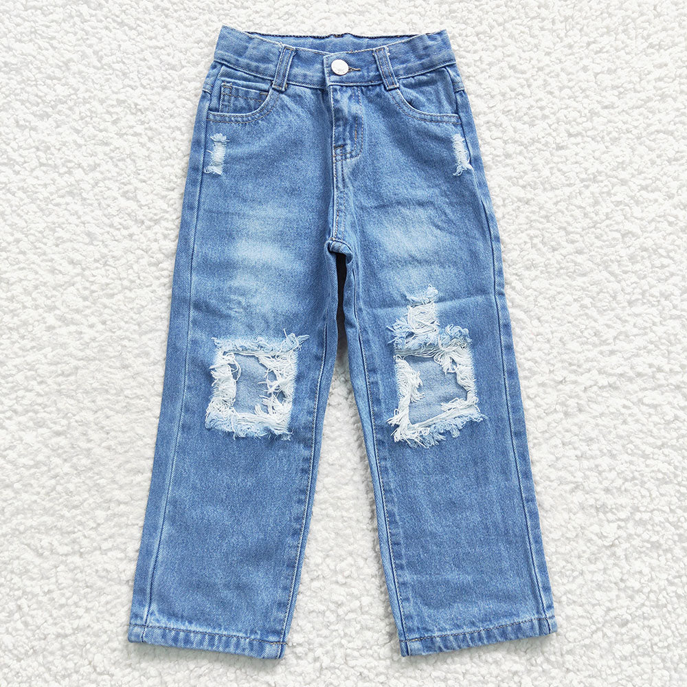 Best Sell RTS Boys Denim Jeans Pants Casual Comfortable Stretchy Kids Clothing Blue Denim Trousers for Boys