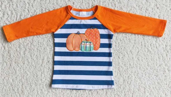 Pumpkin  Orange Long Sleeve Top