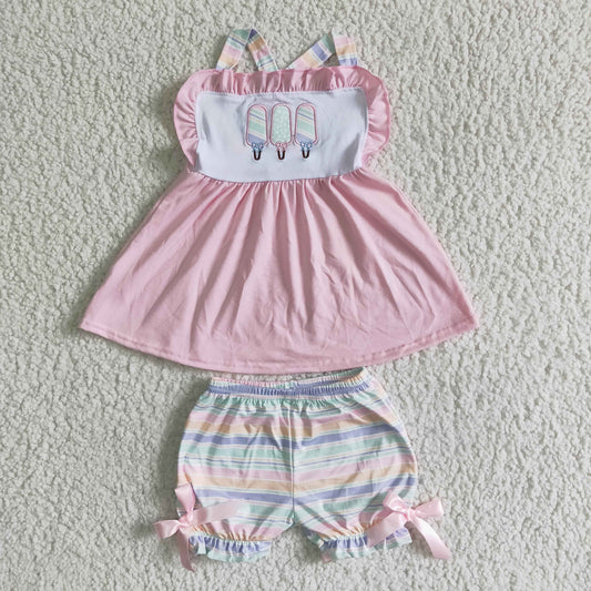 emrbiobery summer pink top with shorts outfits