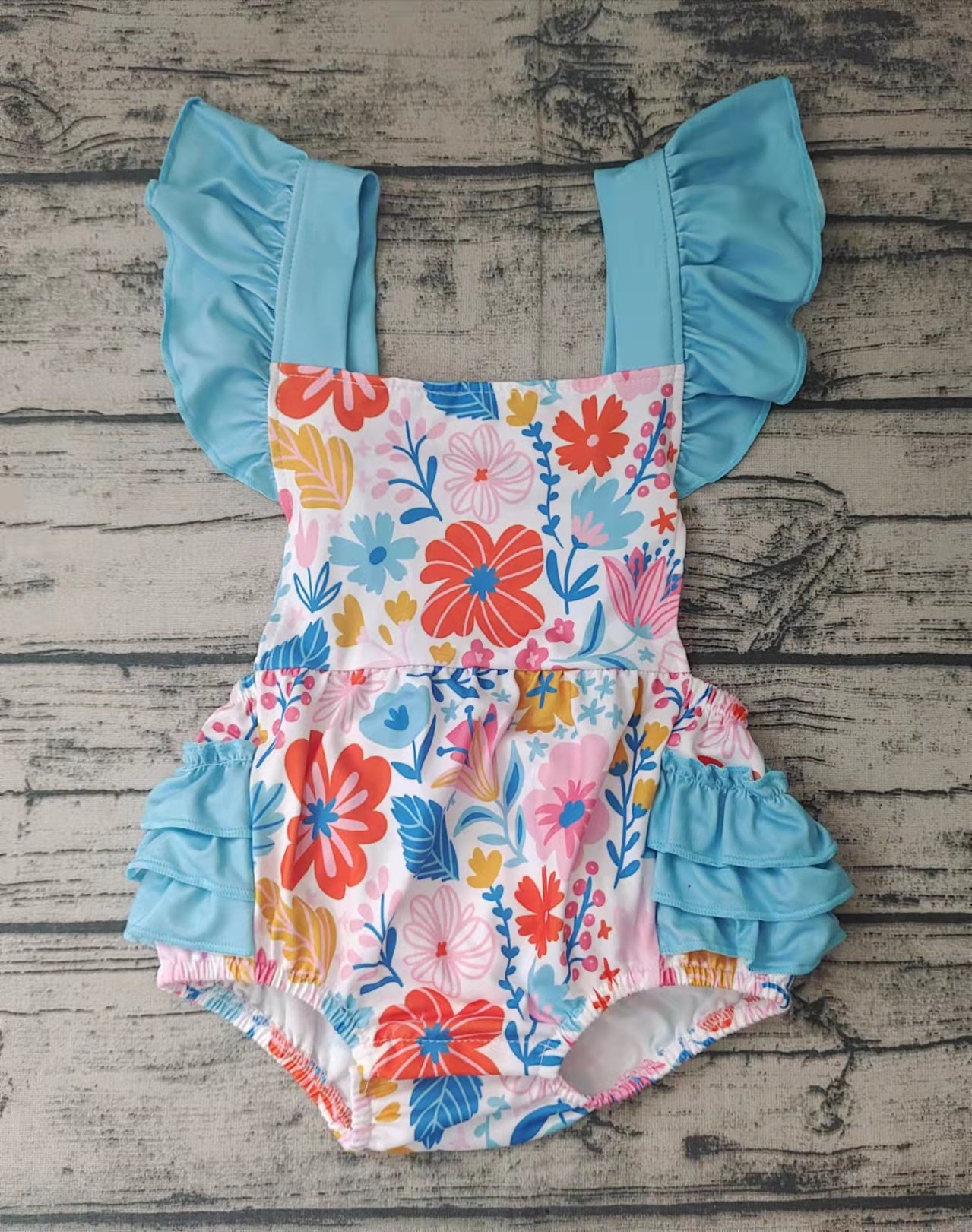 summer flowers romper