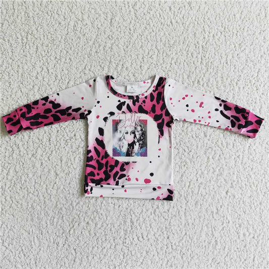 GT0010 Girls long sleeve print Casual T-shirt