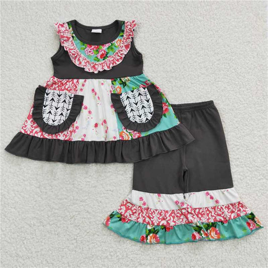 E3-16 Short Sleeve Gray Pocket Suit