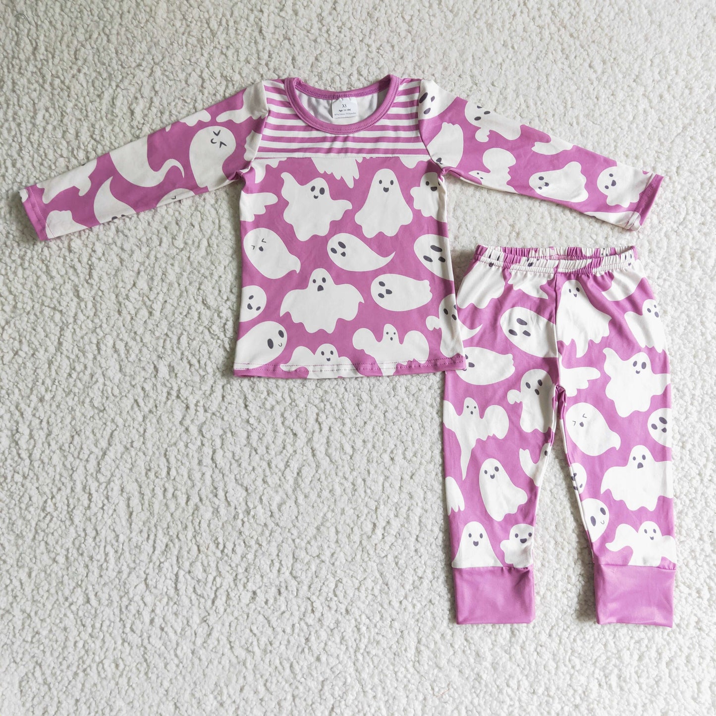 RTS NO MOQ（In Stock) GLP0229 Kids Halloween Clothing Girls Long Sleeve Top And Long Pants Pajamas