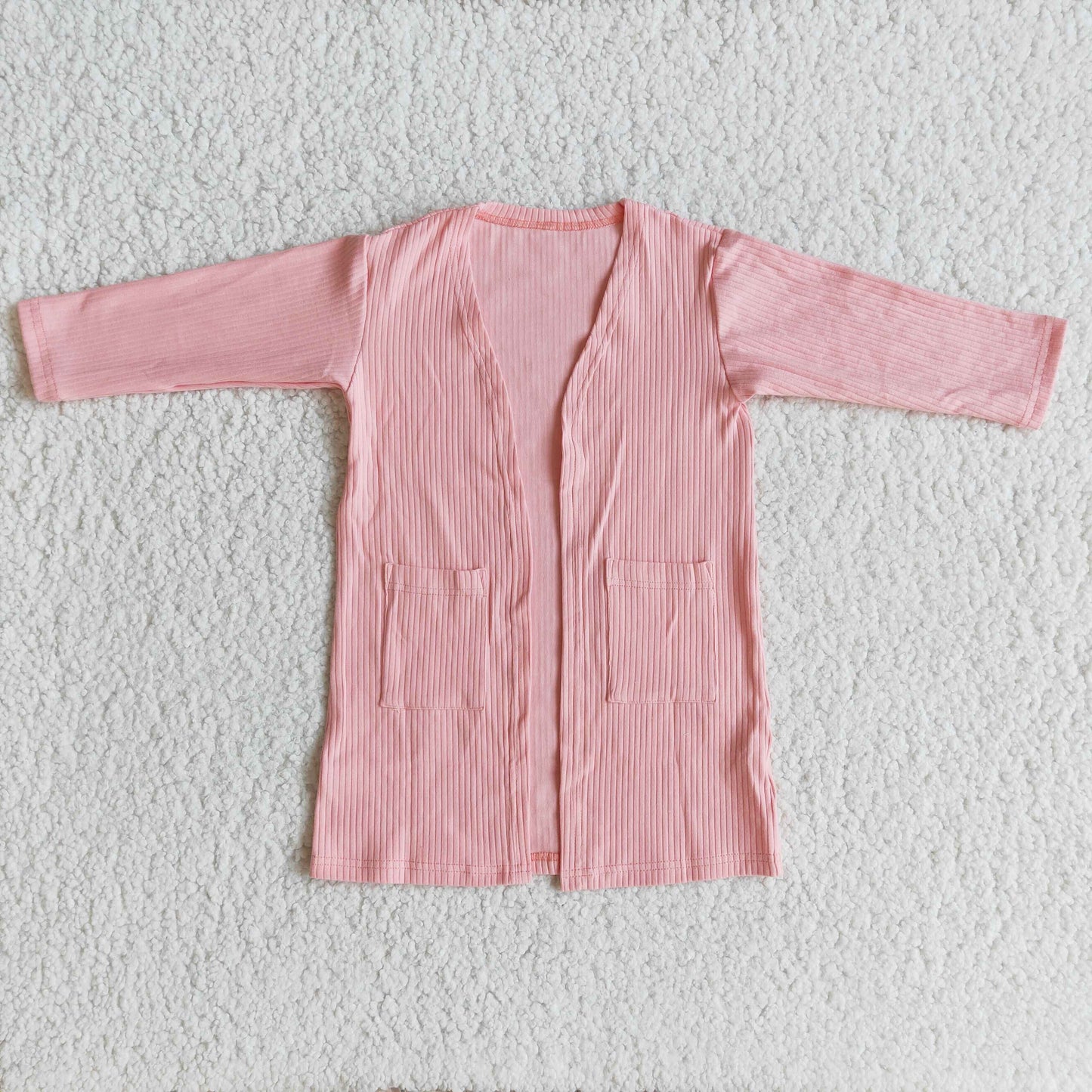 pink color coat with pocket cotton
