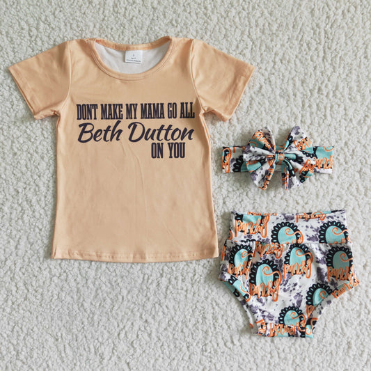 bummines sets    3 pics outfits with bow