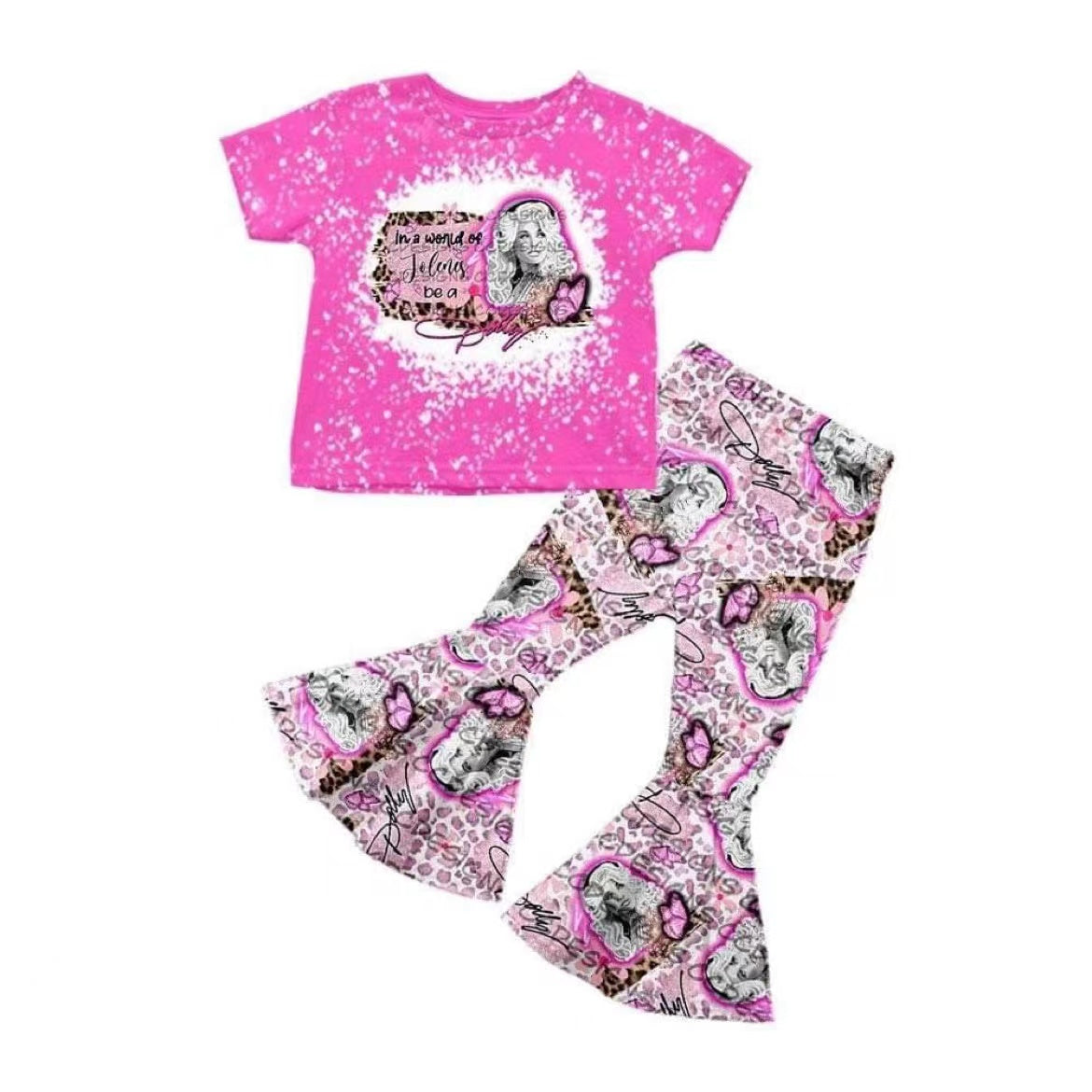 pink top with long pant