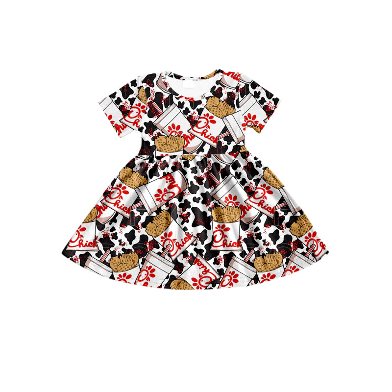 Girls Print Boutique Short Sleeve Dress