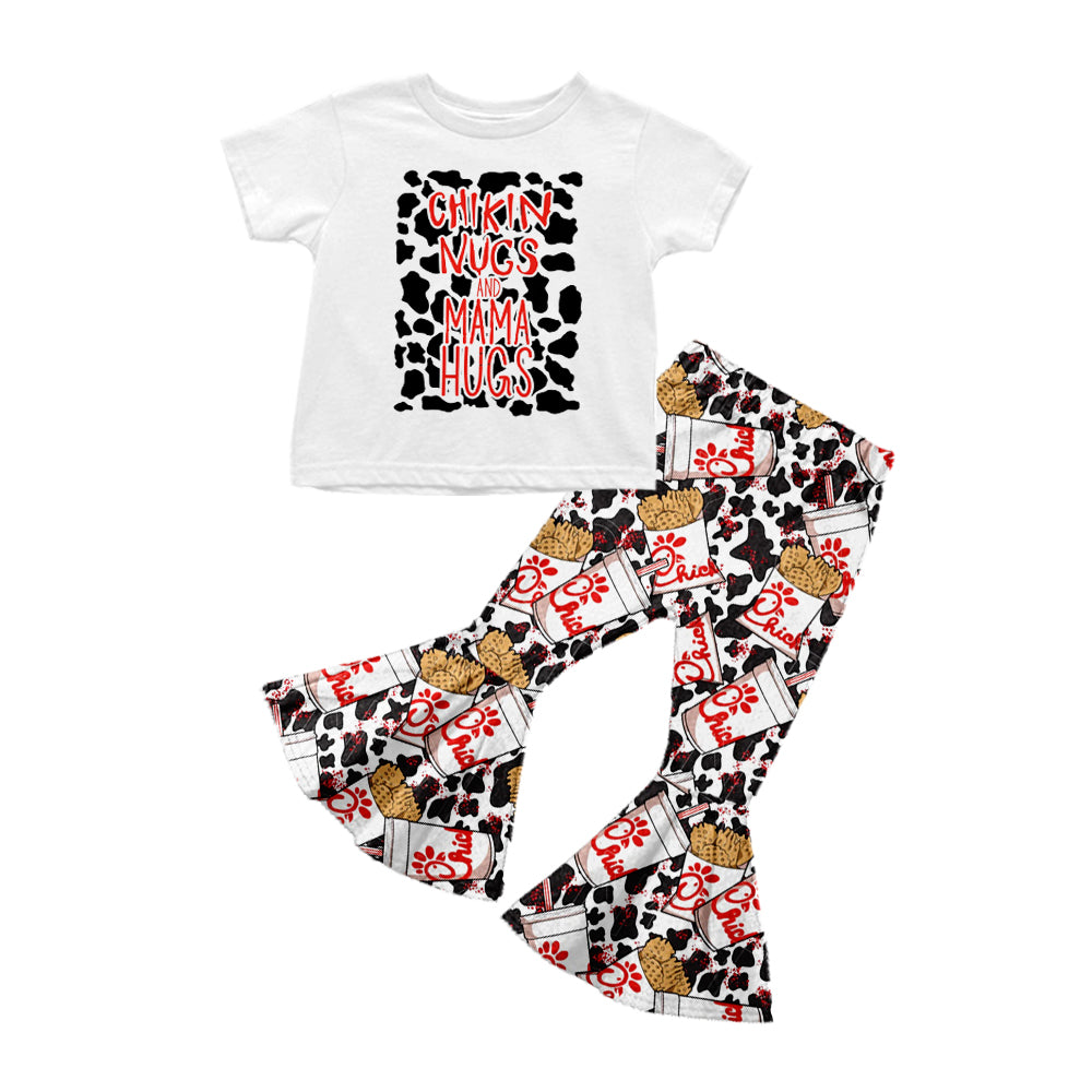Girls Letter Short Sleeve Trousers Boutique Suit
