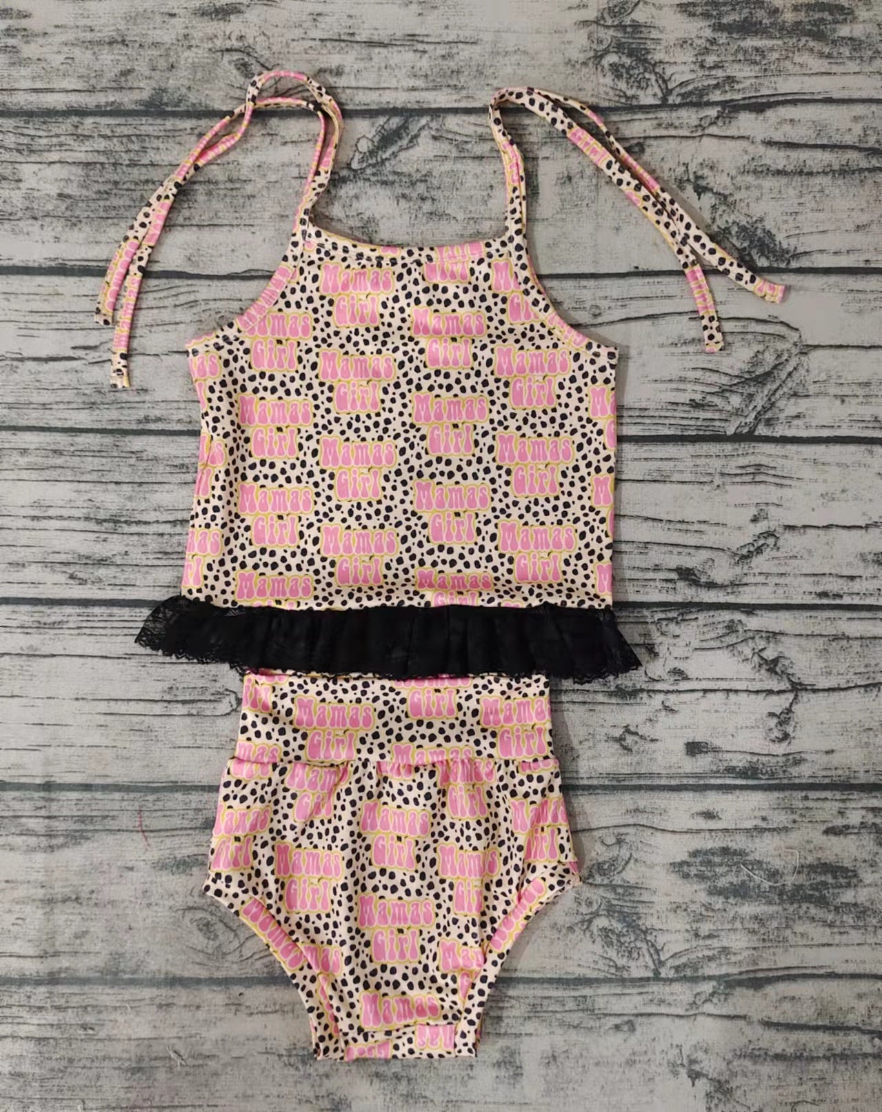 Baby Girl Lace Up Briefs Suit