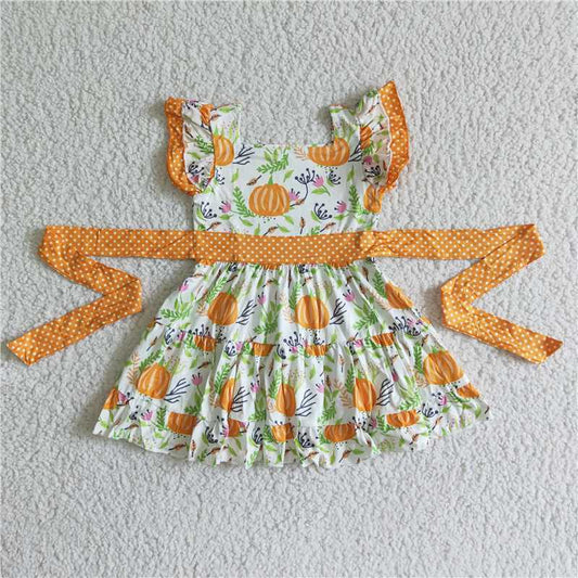 (Pre Order) No moq D6-20 Yellow Pumpkin Dress