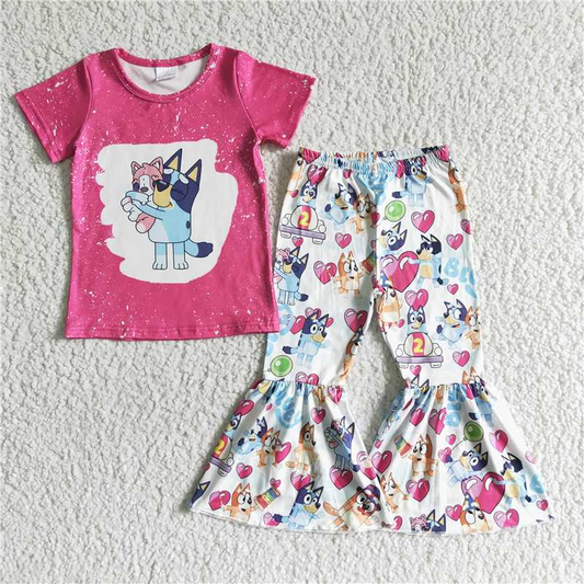pink summer top with long pants