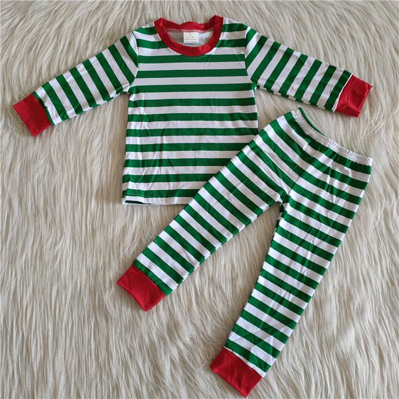green striped pajamas